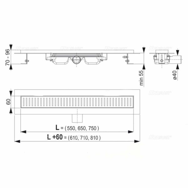 kanali-ntoyzieras-f40-inox-apz101-low-alcaplast